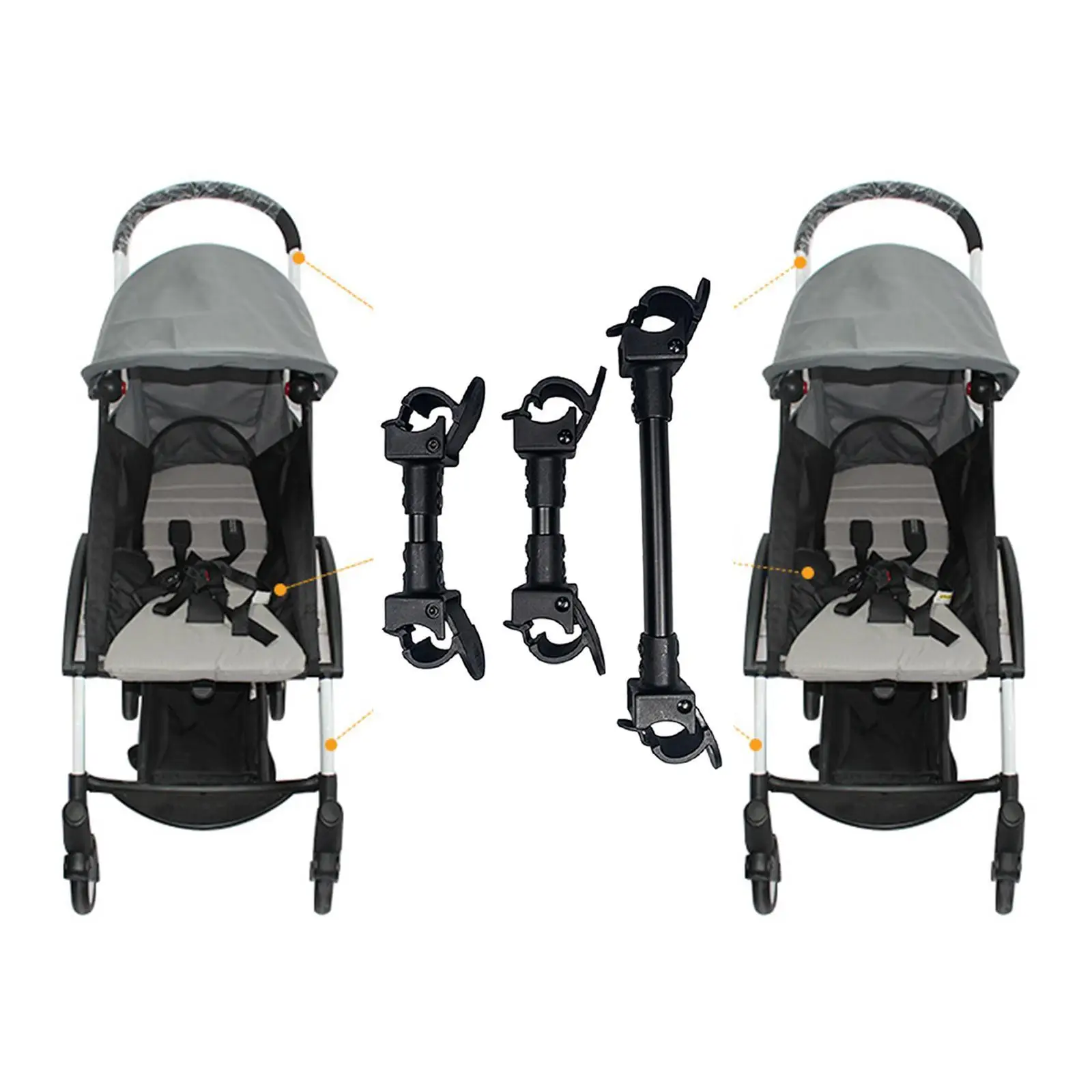 Twin Stroller Connector Double Umbrella Universal Joints for Infant Cart