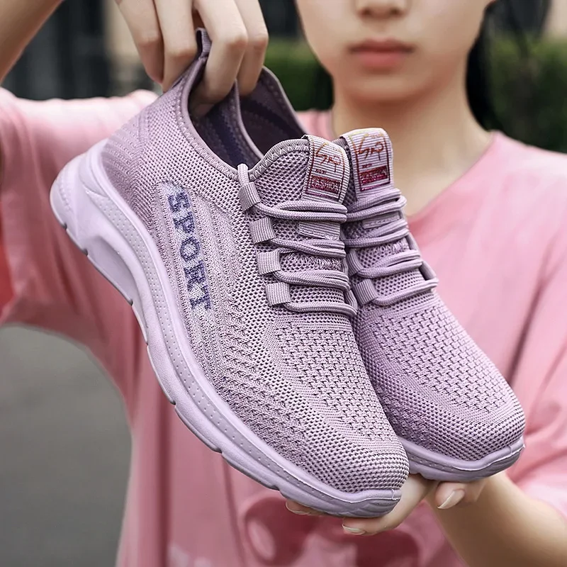 

Новая повседневная спортивная обувь, подходящая для женской внешней торговли, дышащая сетка, мода в корейском стиле.