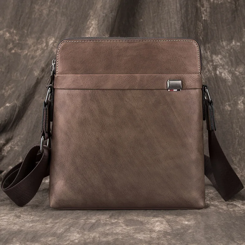 

New retro men's first layer cowhide leather messenger bag shoulder bag casual fashion simple versatile trend large capacity busi