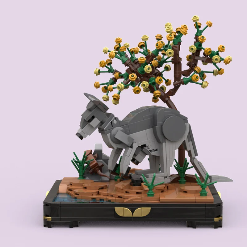 608 ELEMENTÓW MOC Klocki Konstrukcyjne Modułowe Kraj Kangurów DIY Edukacyjna Zabawka Oświetniająca o Habitatie Zwierząt