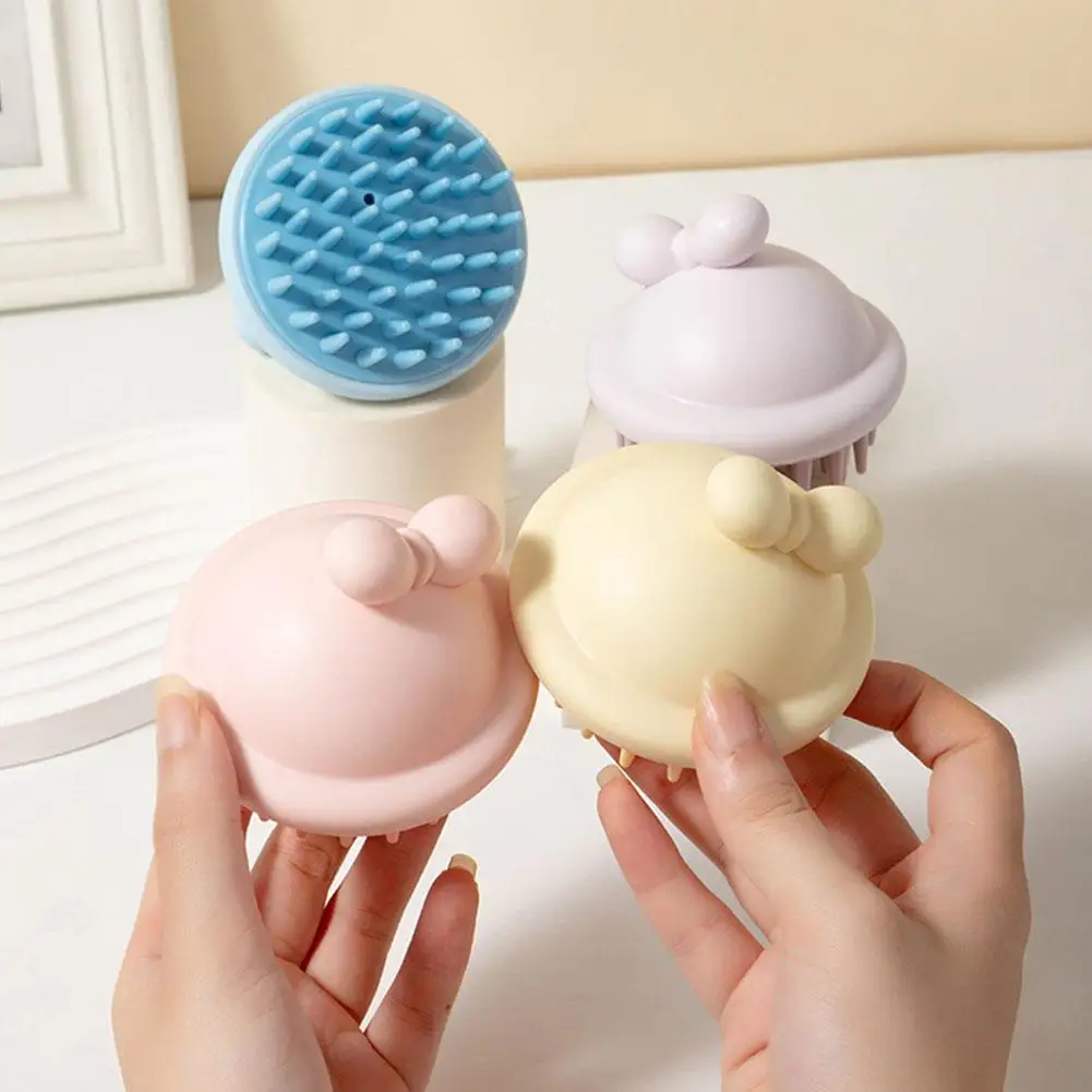 

1 шт., мягкая силиконовая щетка для шампуня, массажная щетка для личной гигиены, товары для ванной комнаты, мытье волос, массажная расческа для кожи головы