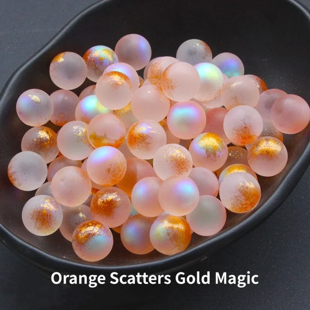 10pcs Glass Marbles With Starry Speckles, Fun Marble Games Accessories, Decoration For Aquarium, Yard, Bonsai, Pathway #5