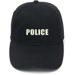 Lyprerazy Men's Baseball Cap Police Officer Embroidery Hat Cotton Embroidered Casual Baseball Caps