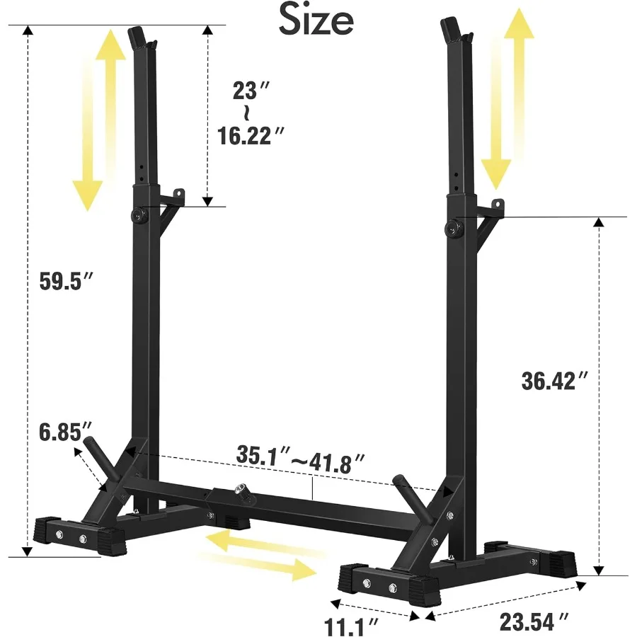 Soporte de estante para sentadillas ajustable, estante de barra multifunción para levantamiento de pesas, estantes para mancuernas para gimnasio en casa, Banco de prensa para gimnasio, mancuernas Ra