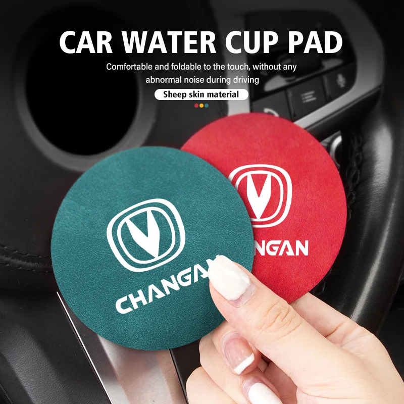 2pcs Car Coaster Drink Bottle Holder Anti-slip Mat Water Cup Pad For Changan CX70 CS35 Alsvin CS75 Hunter CS95 CS55 Star RAETON