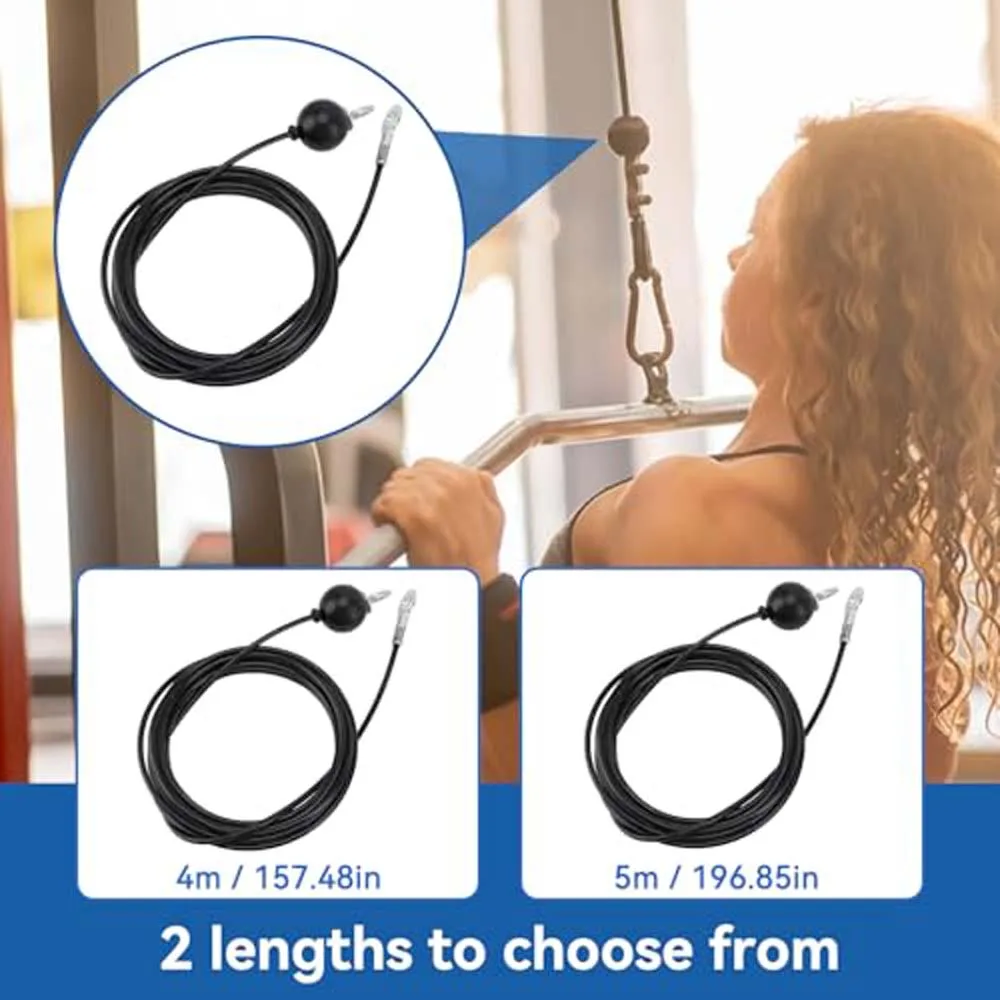 1,4/1,8/2/2,5M Stahlseil DIY Hochleistungs-Multigym-Kabel Fitness-Seilzugmaschine Heim-Fitness-Trainingsgeräte Zubehör – Detail 2