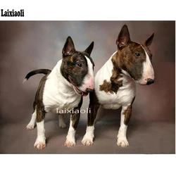 Bull Terrier Dog DIY 5D Full Diamond Painting Animal Bull Terrier Dog Cross Stitch Diamond Mosaic Crafts Embroidery Needlework