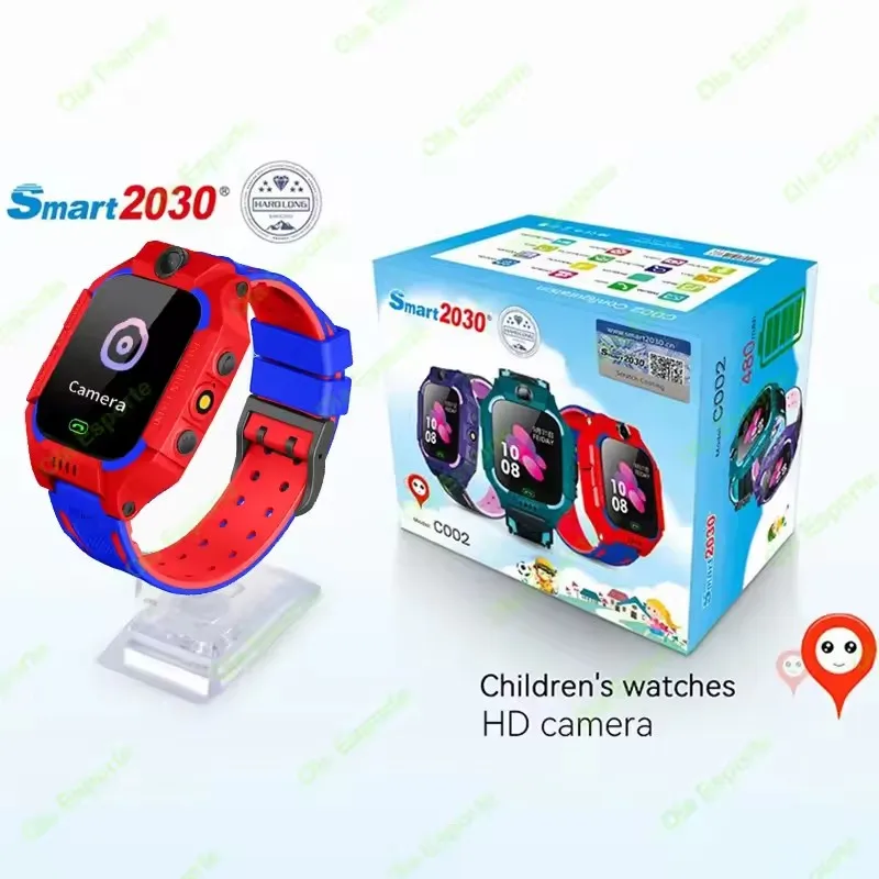 Kinderen Smart Watch SIM-kaart GPS HD Camera Video-oproep SOS Locatiemonitor Smartwatch voor kind Jongen Meisje Smart Watch Student Geschenken
