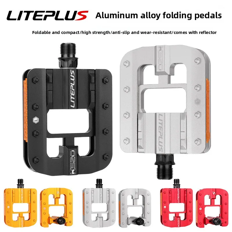 

Педали для складного велосипеда Liteplus, полностью из алюминиевого сплава, нескользящие, с небольшой тканевой накладкой, популярные, для малых колес, складные.