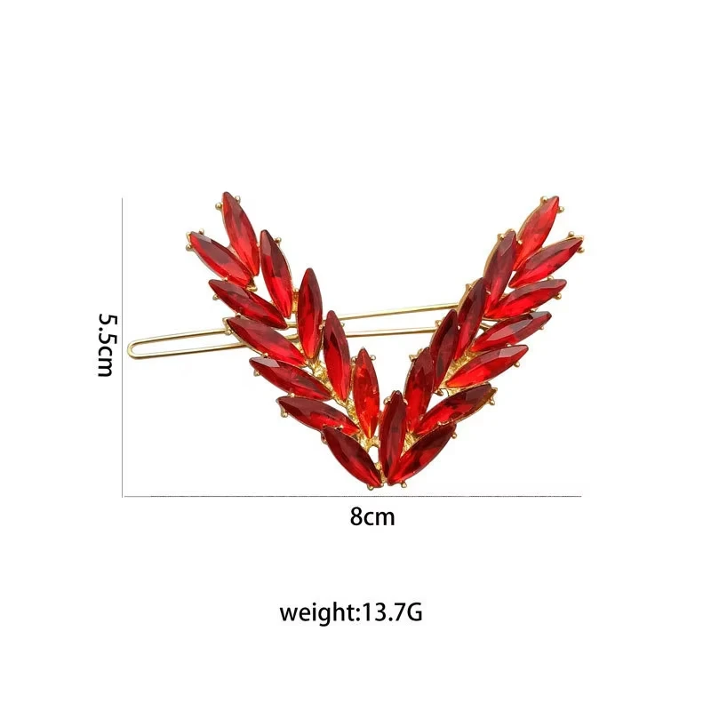 Korean Luxury Crystal Hair Clip V-Shape Buckle Shiny Hairpins Girls Fashion Headwear Hair Accessories Gift for Women