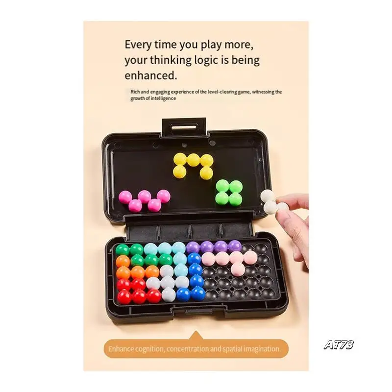 

200 Challenges IQ 3D Puzzle Board Game Classic Pyramid Plate Pearl Logical Mind For Children Pyramid Beads