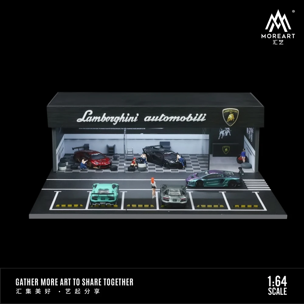 TimeMicro/MoreArt Lamborghini modification shop lighting version of the assembly scene