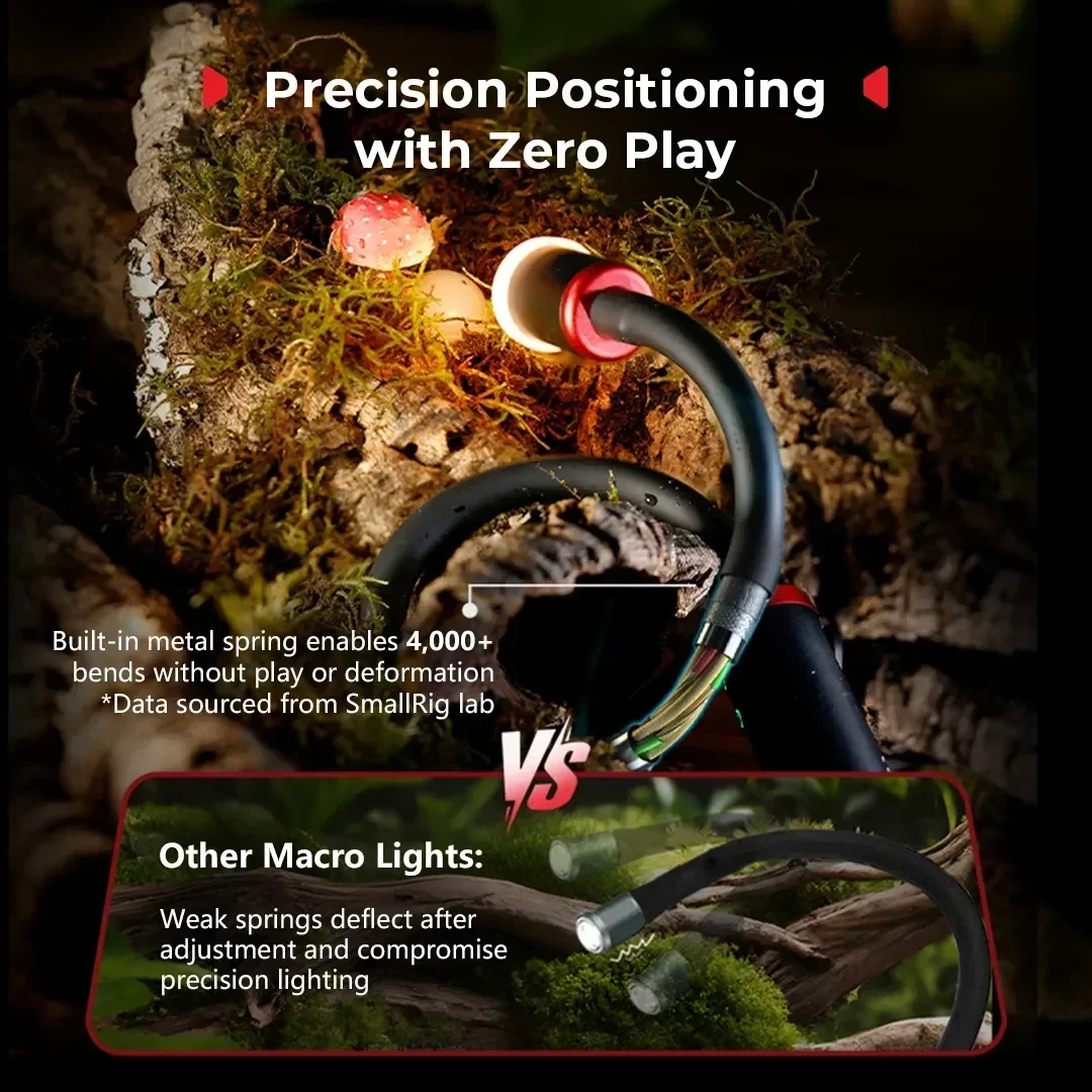 

SmallRig RM-03 Macro Photography LED Light 3W LED Macro Arm Light Adjustable Lighting Angle for Jewelry Insects Flower 5480