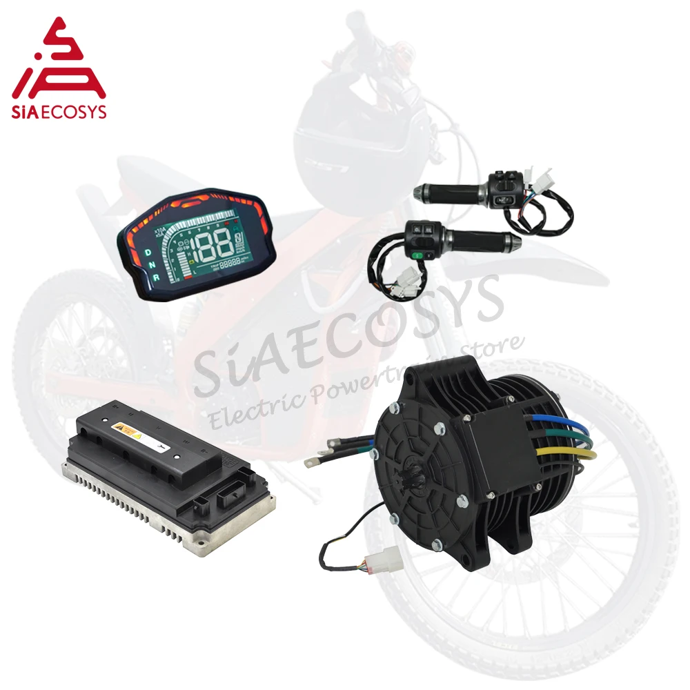 QSMOTOR 138 70H V2 72V 100KPH 6KW Continous 10KW Peak Chain Mid Drive Motor Powertrain Kits for Electric Dirt Bike