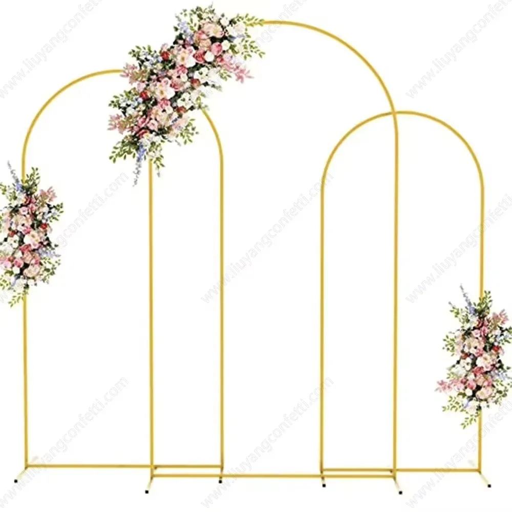 

Stable Aluminum Gold Metal Technique Arch Frame Backdrop Stand Photography Background For Wedding Party Decoration Art Supplies