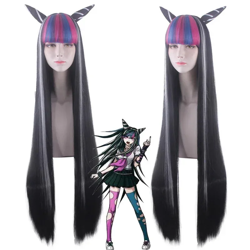 2025 danganronpa mioda ibuki perucas 100cm de comprimento resistente ao calor cabelo sintético perucas cosplay peruca boné alta qualidade novo