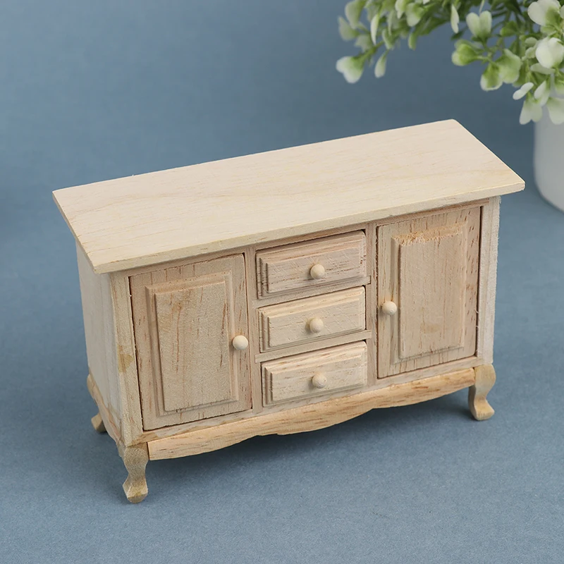 1/12 ドールハウスミニチュアミニ模擬木製キャビネットモデルおもちゃアクセサリー