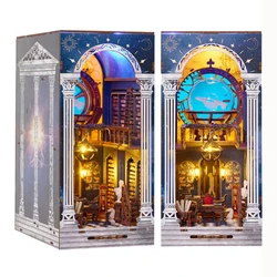 NEW DIY Wooden Book Nook Shelf Insert The Secret Scroll Of The Galaxy Miniature Model Kits Bookshelf Bookend for Friends Gifts