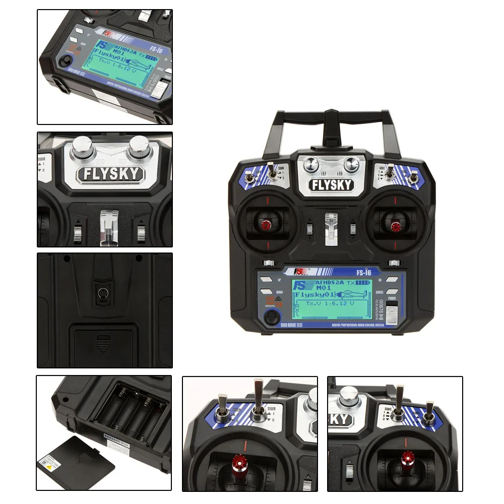 Trasmettitore del sistema Radio Flysky FS-i6 AFHDS 2A 2.4GHz 6CH per aliante elicottero RC con modalità ricevitore FS-iA6 2