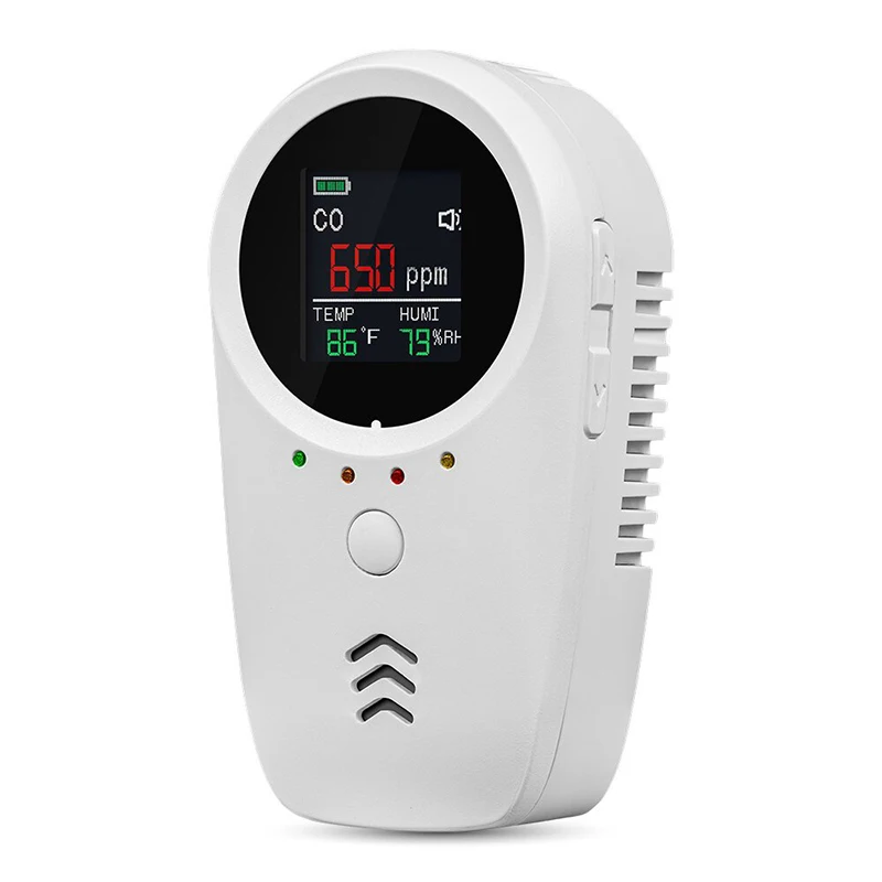 

Gas Leak Sensor Carbon Monoxide Detector with Temp Humidity Meter CO Alarm Home Kitchen Safety And Protection