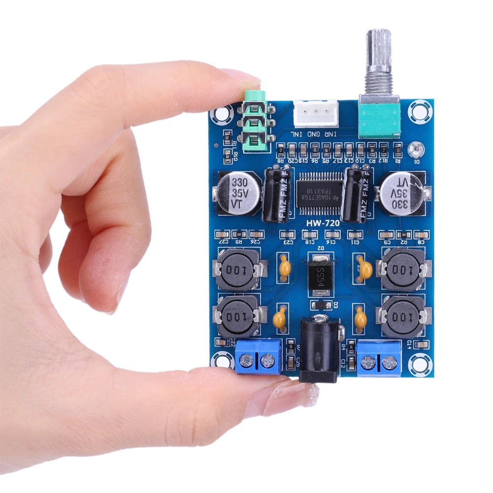 TPA3118D2 Audio Power Amplifier Board 2x45W Digital Stereo Amplifier Output 3A DC 12-28V Dual Channel for Car Computer Speaker