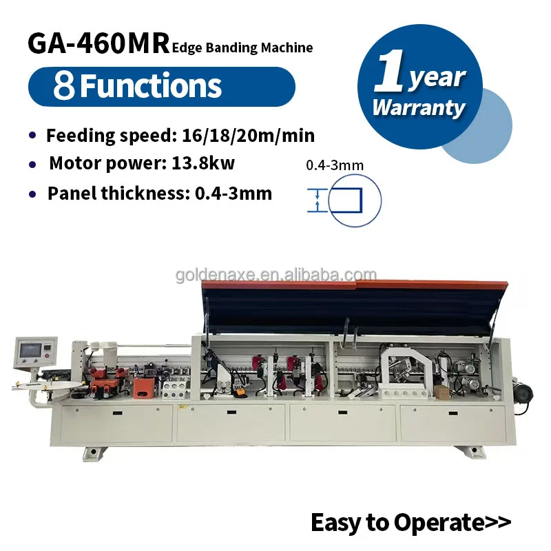 Edge WoodWorking Bending Automatic Bander Edge Banding Machine with Furniture 460MR Factory Price Wholesale Machine Pvc