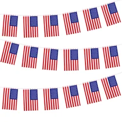 Z-ONE FLAG  USA US America flag 14cmx21cm  20 pieces/set   string flag American bunting small string flag