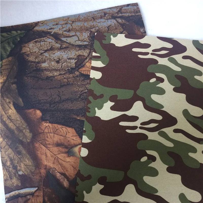 Camouflage Diving Material SBR Rubber Cloth Bonded Fabric Forest Single Double Sided For Sports Protector Gear Surfing Costume