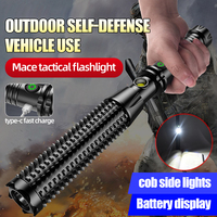 Spike lamp pole strong light charging outdoor ultra-bright multifunctional car self-defense window patrol flashlight