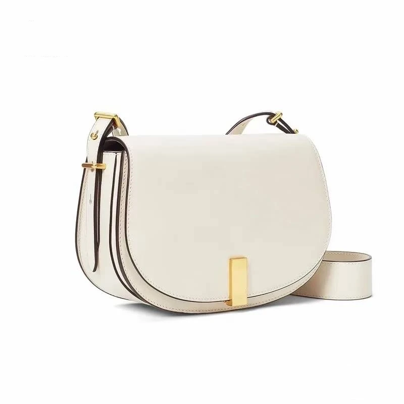 حقيبة كتف نسائية كاجوال بسيطة على الموضة للسيدات من الجلد بإبزيم نحاسي حقيبة كروس حقيبة سرج للسيدات #2