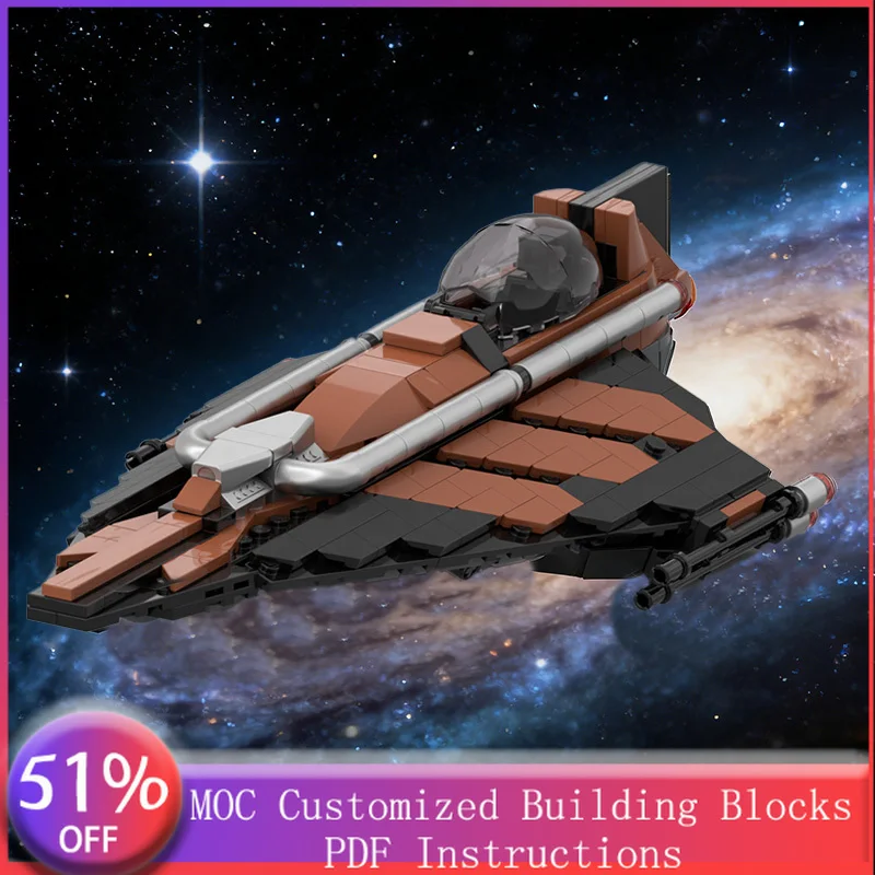 

447 PCS Space War Model Modified Delta 7 MOC Customize Modular Building Block Educational Technology DIY Boys Festival Toy Gift