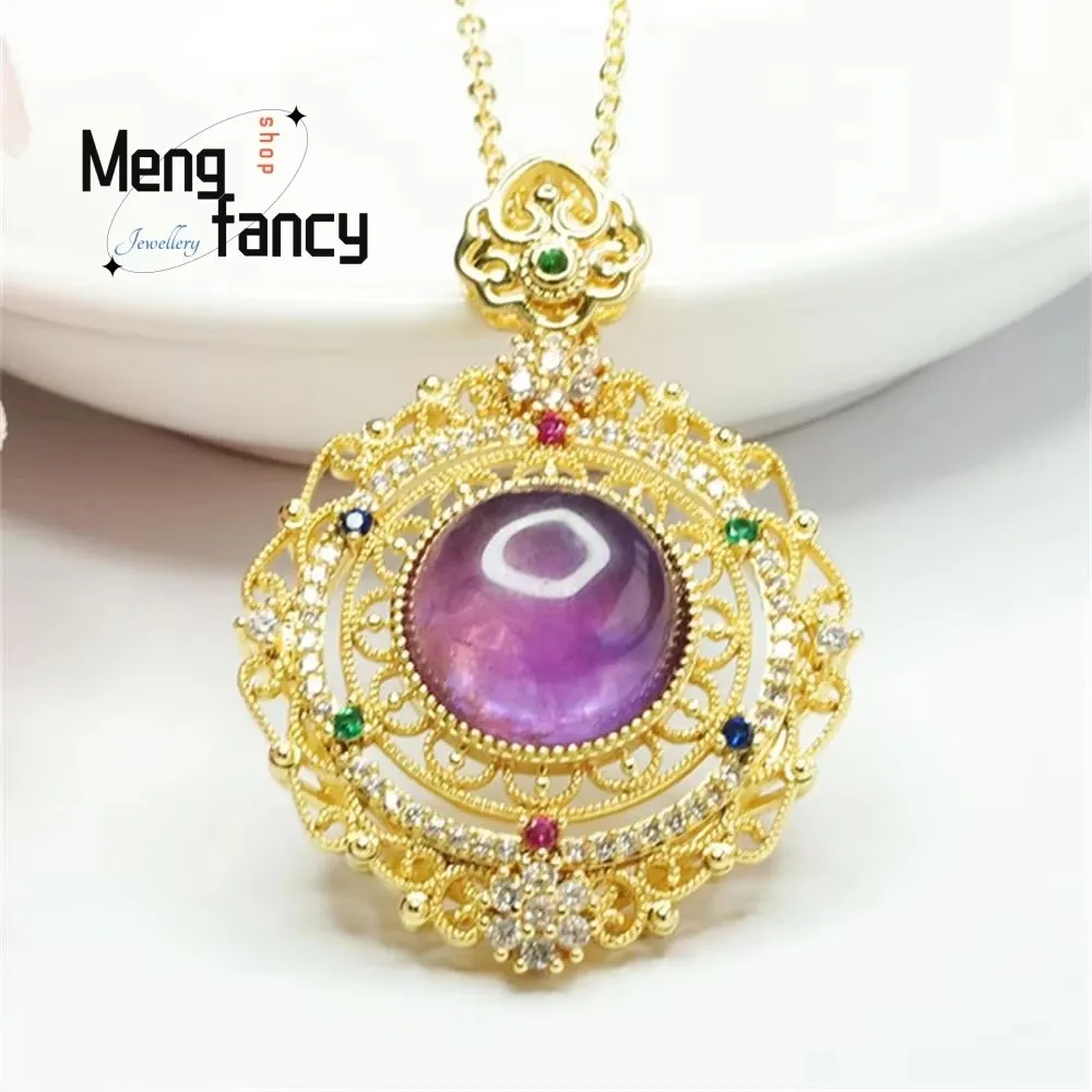

Natural Amethyst Purple Gemstone Baroque Vintage Exquisite Elegant Simple High-grade Necklace Fashion Fine Jewelry Holiday Gifts