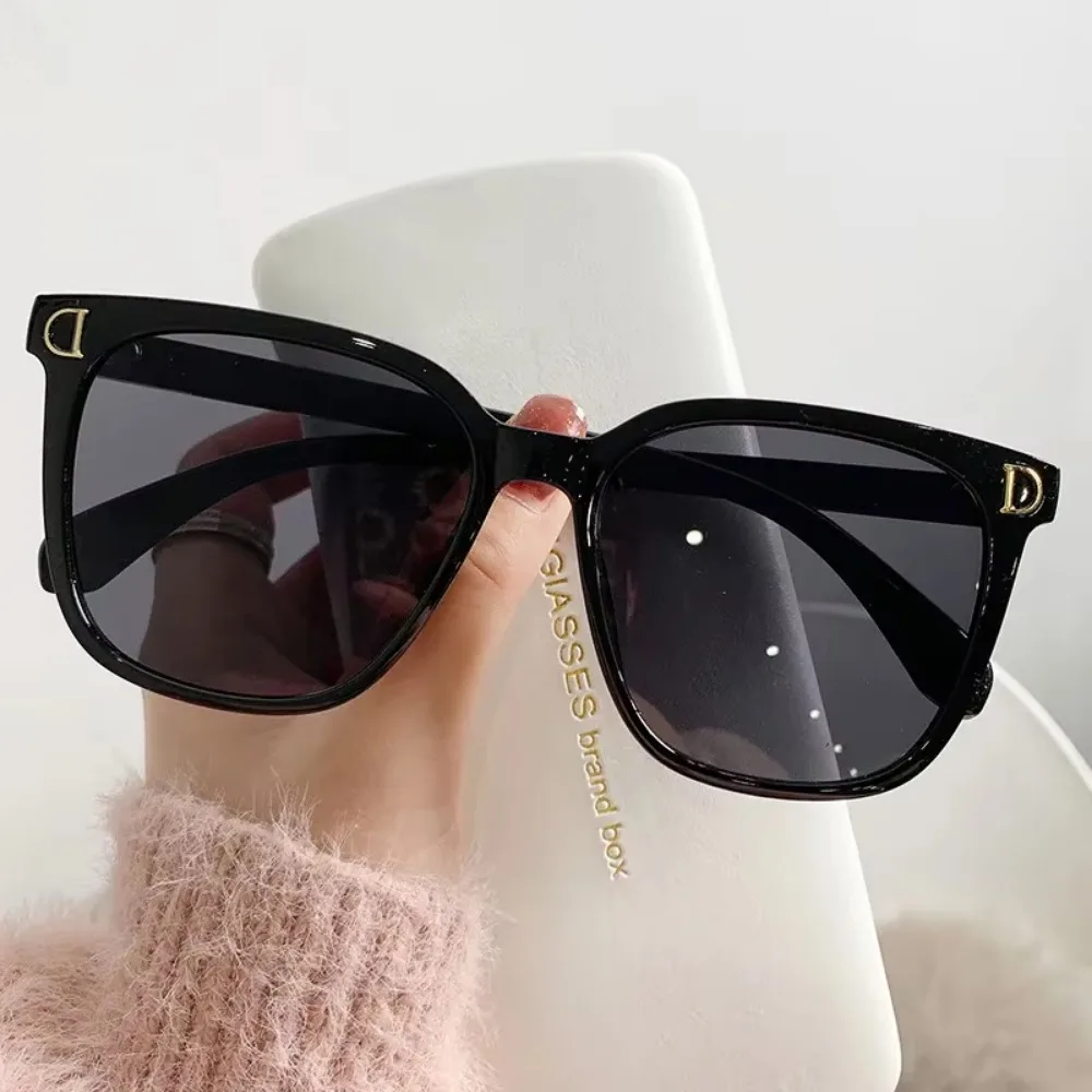 

Fashion Oversized Square Sunglasses, Women's Vintage Big Frame Gradient Shades, Designer Brand Sun Glasses for Women 선글라스