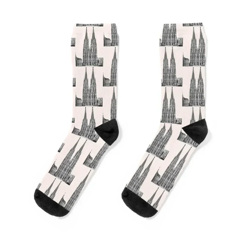

Cologne cathedral Klner Dom Cologne Kln Colonia Socks warm winter Stockings Designer Man Socks Women's