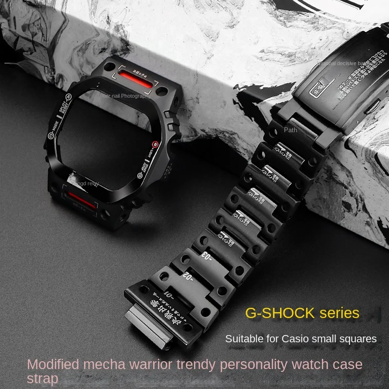 G-Refit NEW For Casio DW5600 GW-B5600  GWM-B5000 Metal Bezel Stainless Steel Watchband Case Strap modified Wtach Accessories