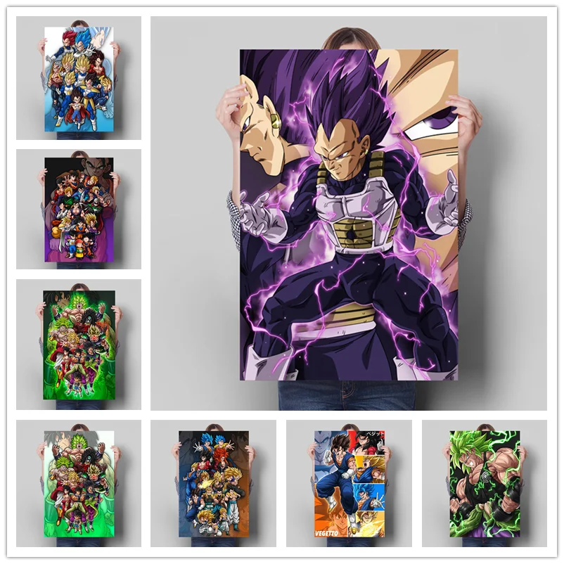 

Japan Classic Anime Dragon Ball Goku Poster Vegeta Canvas Painting Prints Home Decoration Wall Art Child Room Decor Christm Gift