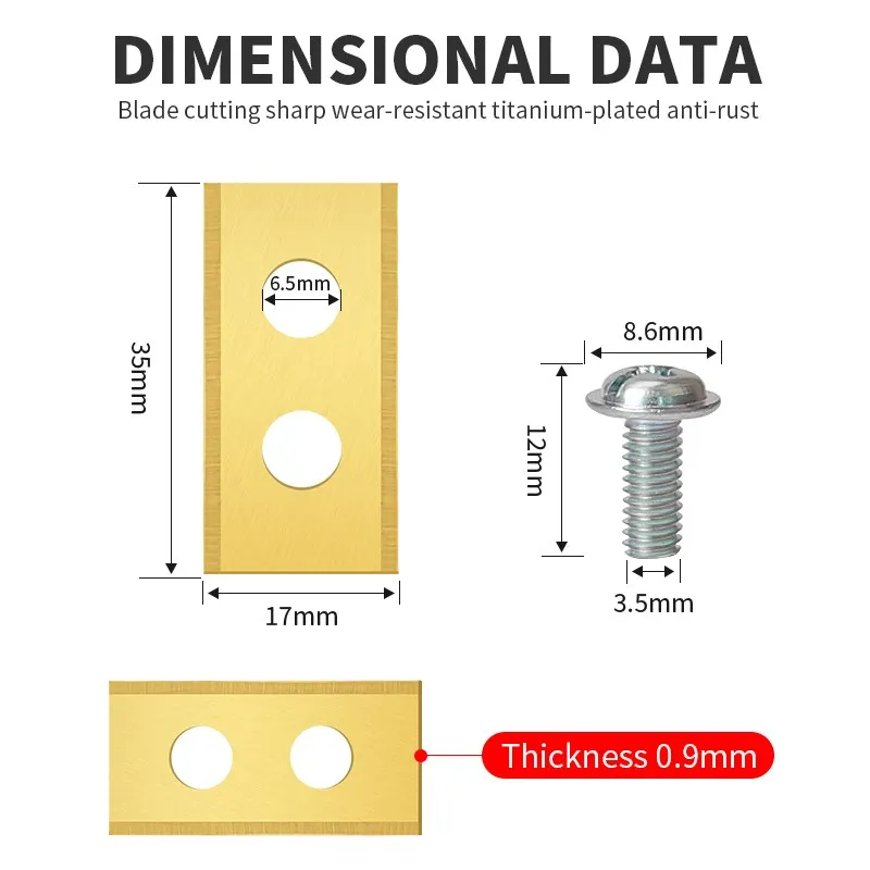 Onnfang-cuchilla de repuesto para Robot cortacésped Worx Landroid, cuchillas de repuesto para jardín, color dorado y plateado