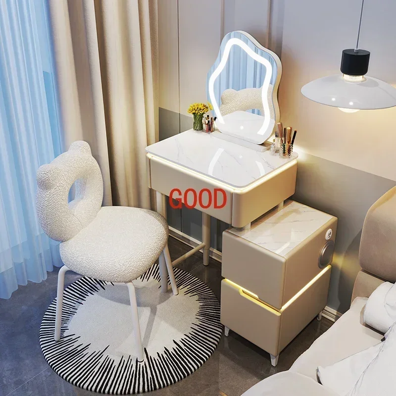 Desk Make Up Dressing Table Mirror Bedroom Organizer Bedside Vanity Chair Mobile White Tocador Para Dormitorio Home Furniture