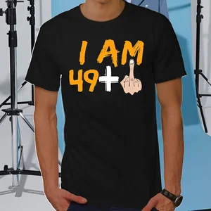 المستوى 50 سنة 1974 50th عيد ميلاد هدية تي شيرت الرسم القطن أناقة الشارع قصيرة الأكمام مستديرة Harajuku فضفاضة تي شيرت أفضل 12 هدية للذكرى السنوية الخمسين للمبيعات - رقم 4