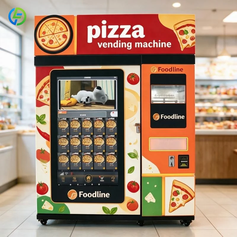 Smart Pizza Vending Machine Fast Food Robot Heating Cooking with SDK Credit Card Coin Payment Multiple Payment FL Customized