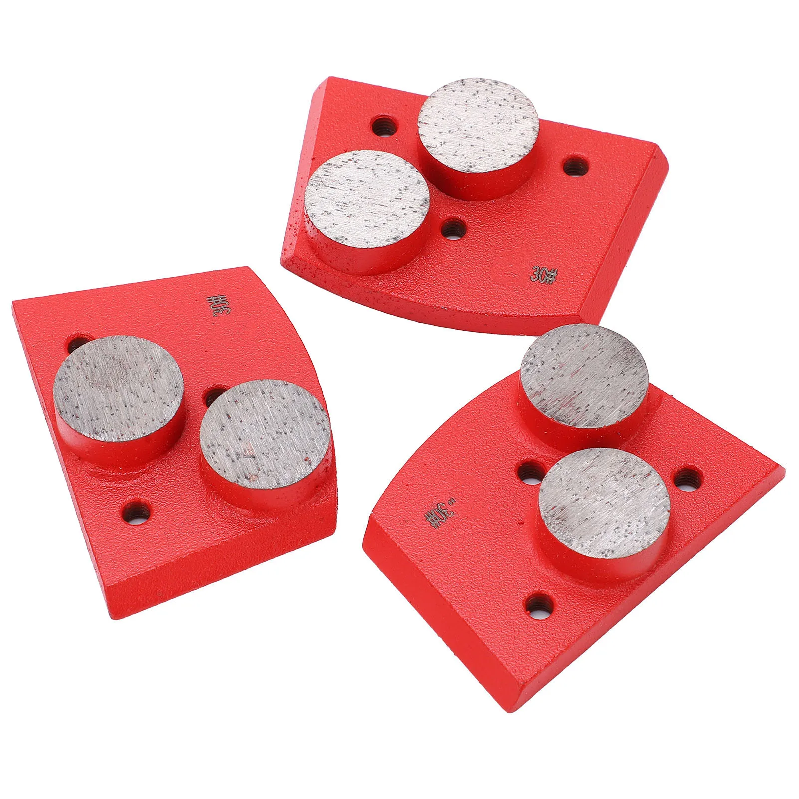 

Grinding Pads Red Trapezoid 30# Grit 2 Cylindrical Teeth for Concrete Polishing Sanding Pad Hardware Tools