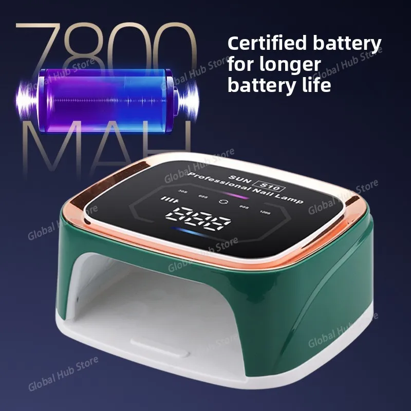 New Professional Nail UV LED Lamp Dryer HD Display Smart Wireless Nail Drying Lamp Fast Dry Curing All Polish Gel Plug-in Use