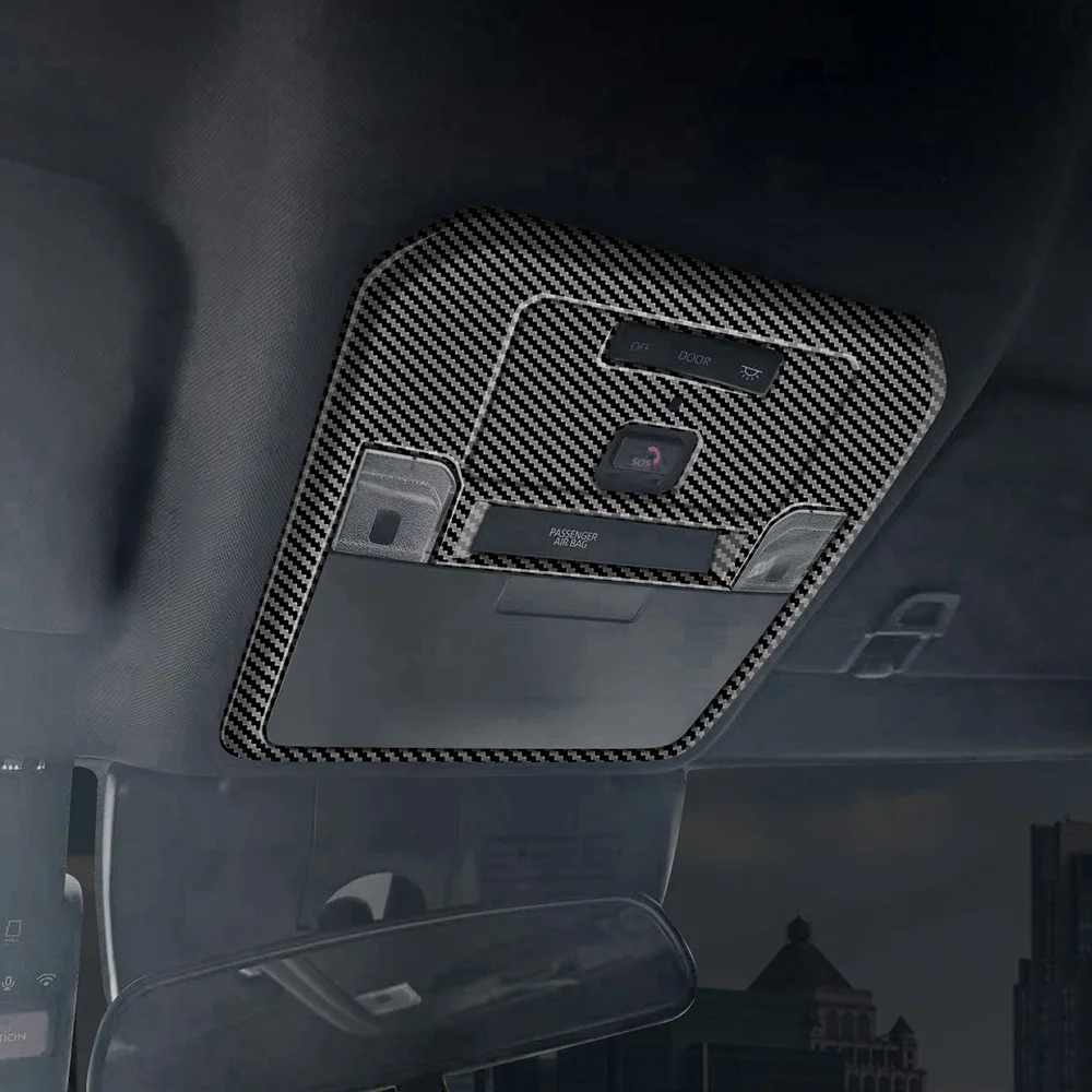 

Fit for Toyota Tacoma 2024 Carbon Fiber Look Car Roof Reading Light Protective Cover Frame Lamp Panel Mat