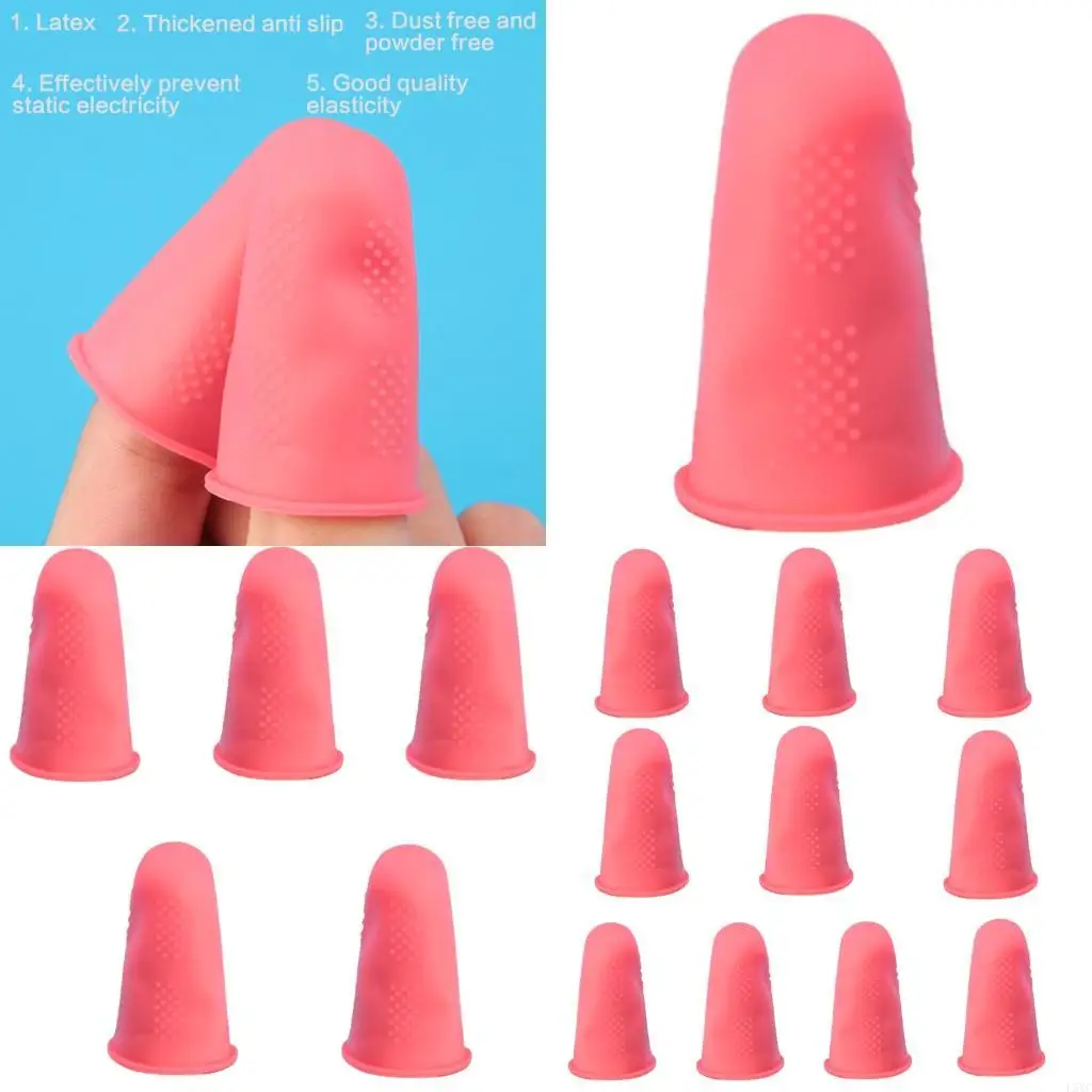 

L5YC Elastic Silicone Finger Sleeve Sweat Resistant Elastic Fingertip Protectors