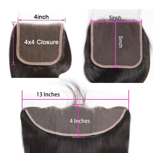 Imagen 2 del producto Peluca de cabello humano rizado con cierre Frontal de encaje, pelo 100% brasileño Remy 4x4 con ondas profundas de agua, 13x4