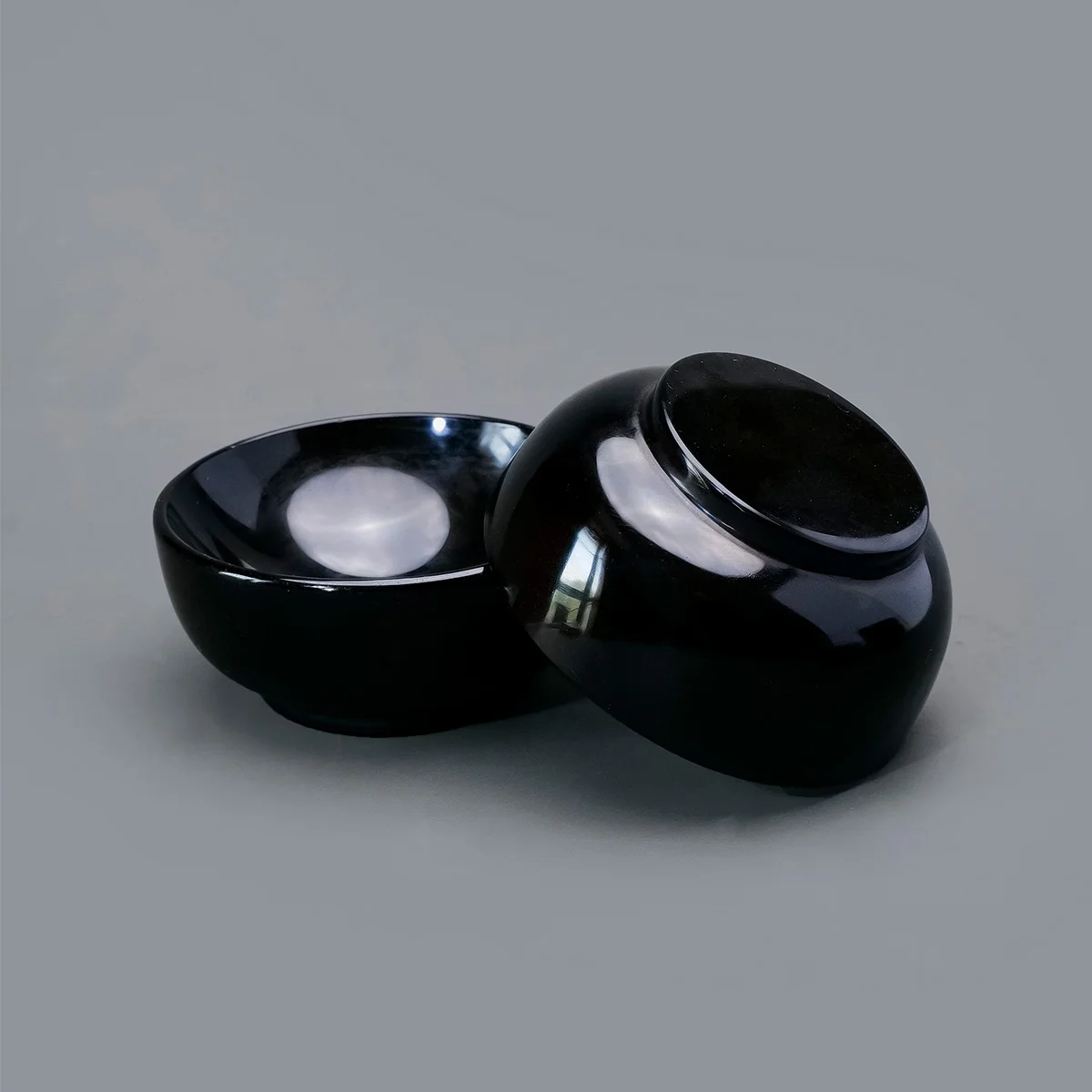 1PC Obsidian Bowl Shape Natural Stone Sculpture, Crystal Carving Energy Gem for Kitchen, Home Decor, Witchcraft & Healing Crysta