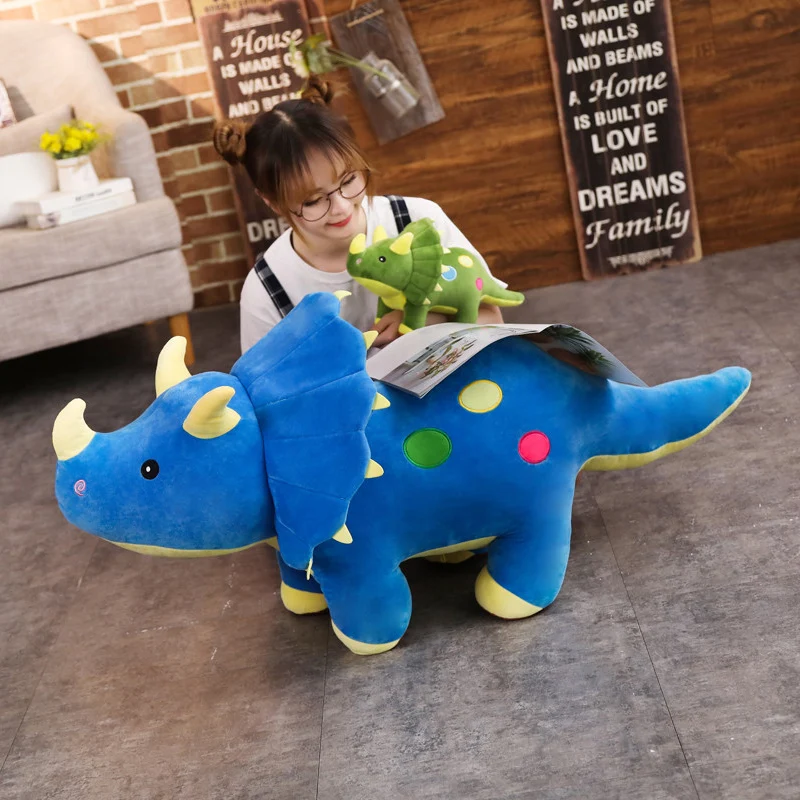 Creativo grande peluche Triceratops Stegosaurus peluche dinosauro bambola farcito dinosauri giocattolo regali di compleanno per bambini