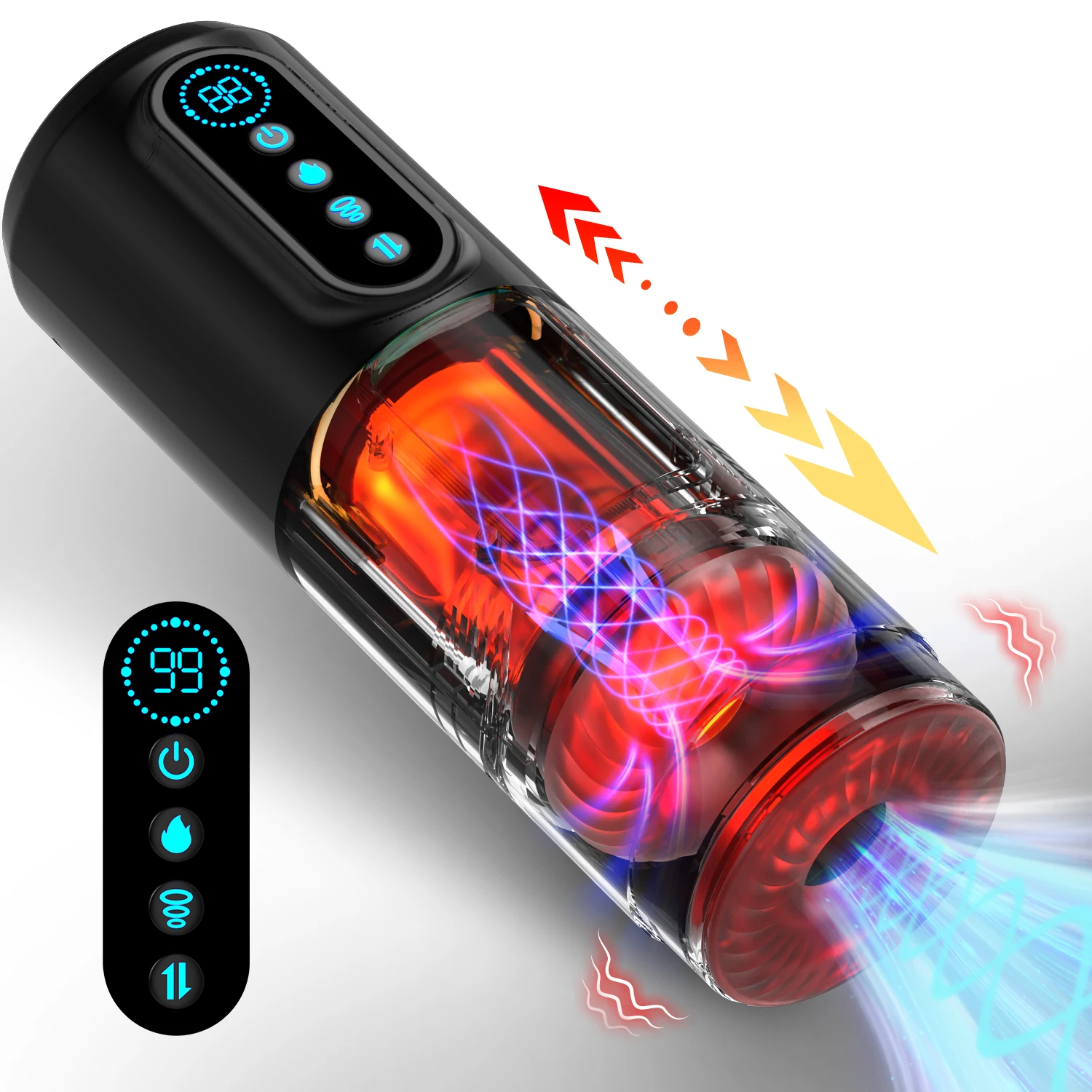 Automatic Thrusting Sucking Male Masturbator Penis Pump Vibrator Licking Sex Machine Stroker Pocket Pussy Adult Sex Toys for Men