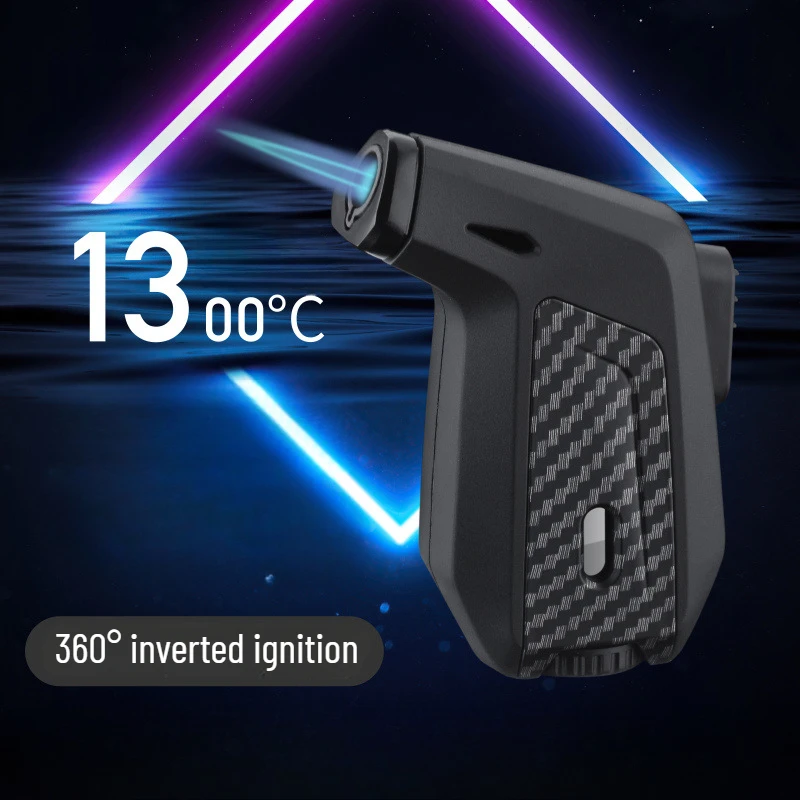 

New High Temperature Direct-rush Welding Gun Transparent Visible Ventilation Window Spurt Gun Cigar Igniter Blue Flame Lighter