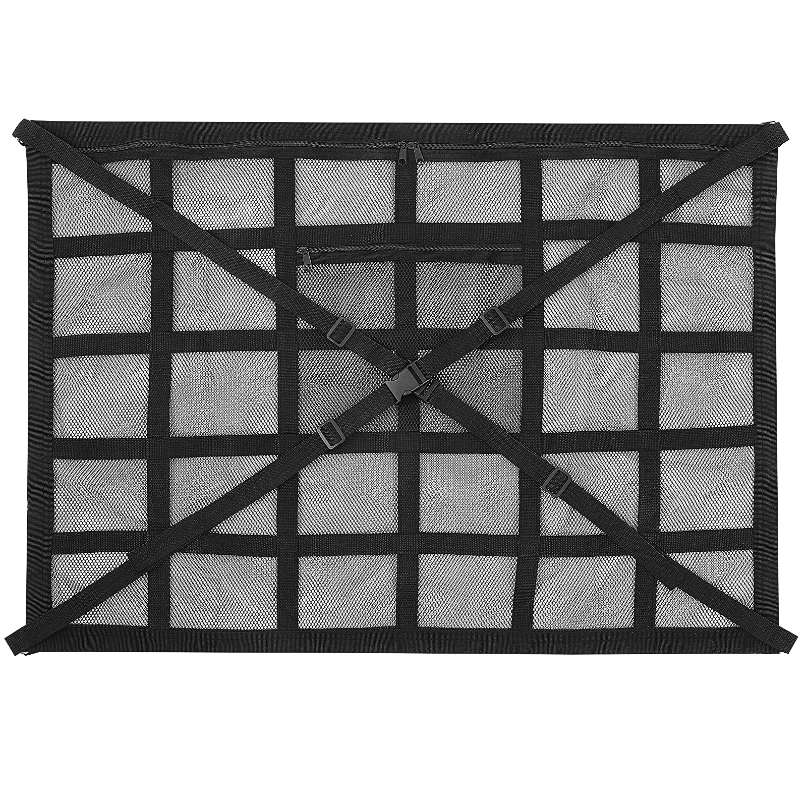

Car Roof Storage Compartments Black 90x65cm Large Capacity Cargo Net For Suv Camping Trunk Organizer Accessories
